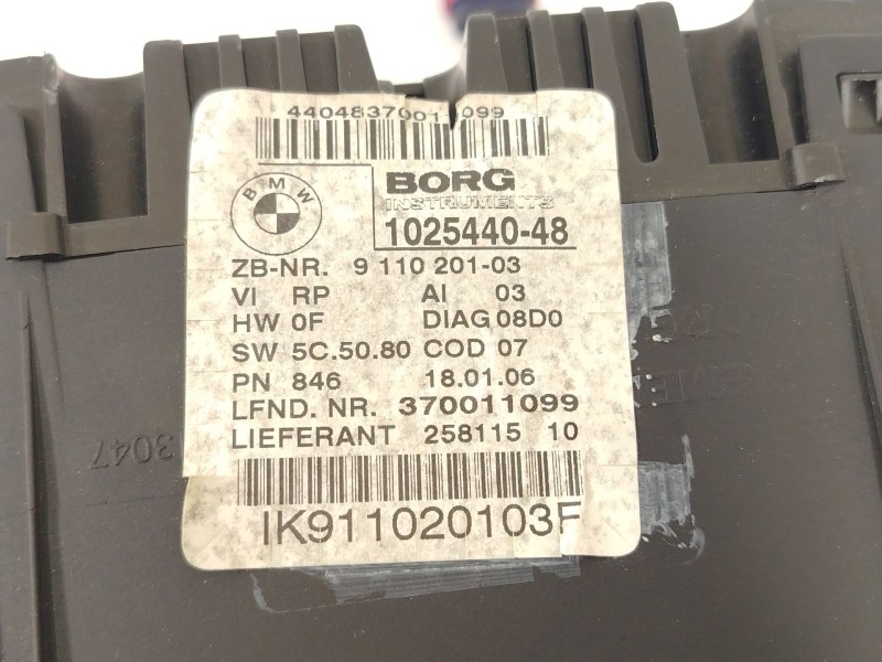 Recambio de cuadro instrumentos para bmw 3 touring (e91) 325 i referencia OEM IAM 1025440 9110201 