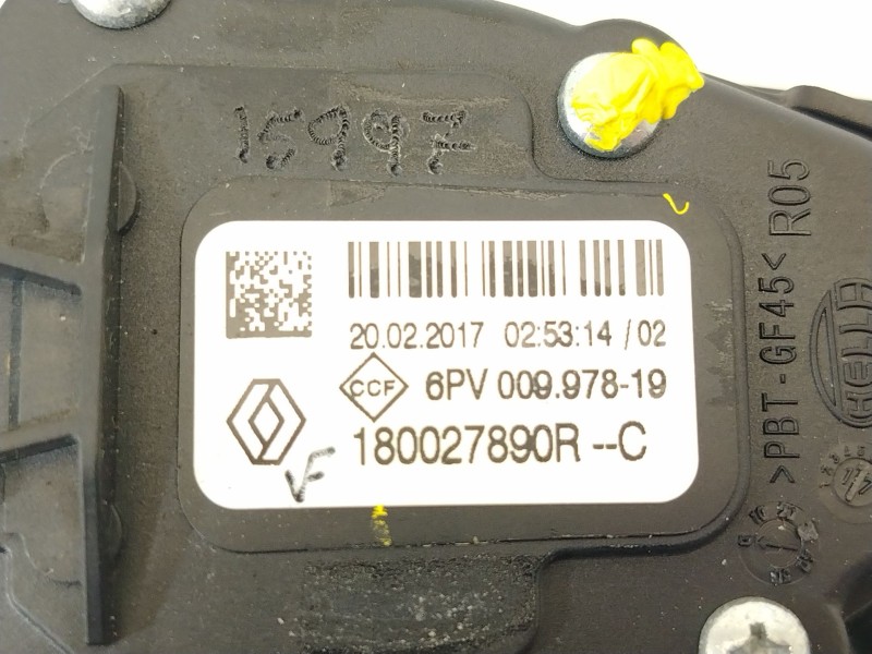 Recambio de potenciometro pedal para renault grand scénic iv (r9_) 1.5 dci 110 referencia OEM IAM 180027890R  
