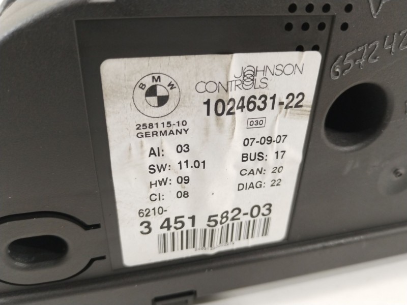 Recambio de cuadro instrumentos para bmw x3 (e83) 2.0 sd referencia OEM IAM 62103451582  