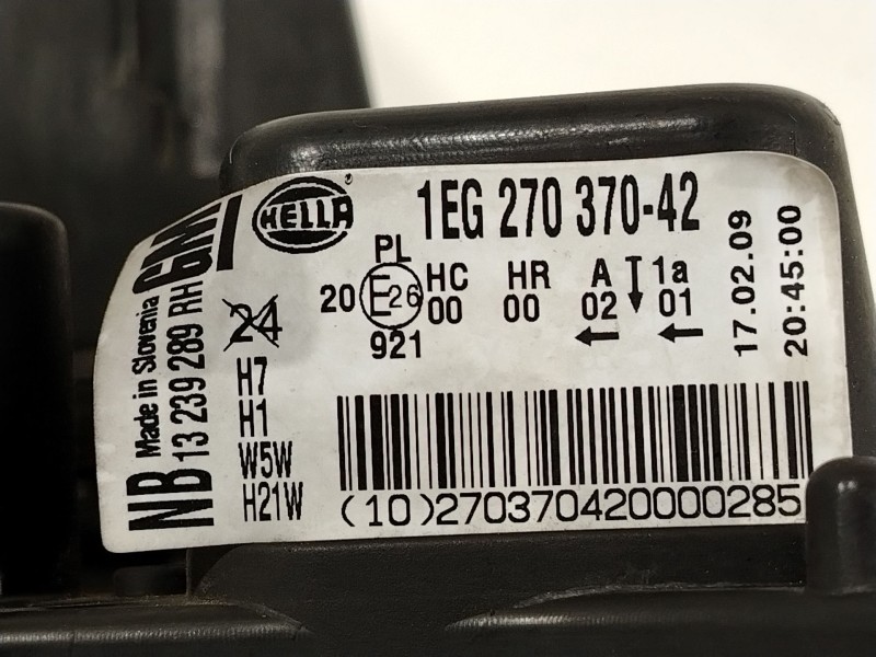 Recambio de faro derecho para opel astra h (a04) 1.4 (l48) referencia OEM IAM 13239289 1EG27037042 