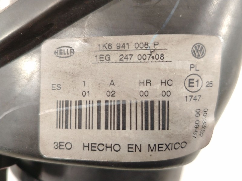 Recambio de faro derecho para volkswagen golf v variant (1k5) 1.9 tdi referencia OEM IAM 1K6941006P 1EG24700708 