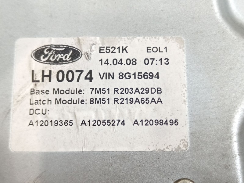 Recambio de elevalunas delantero izquierdo para ford kuga i 2.0 tdci referencia OEM IAM 7M51R203A29DB 7M51R045H17A 7M5T14B533AC