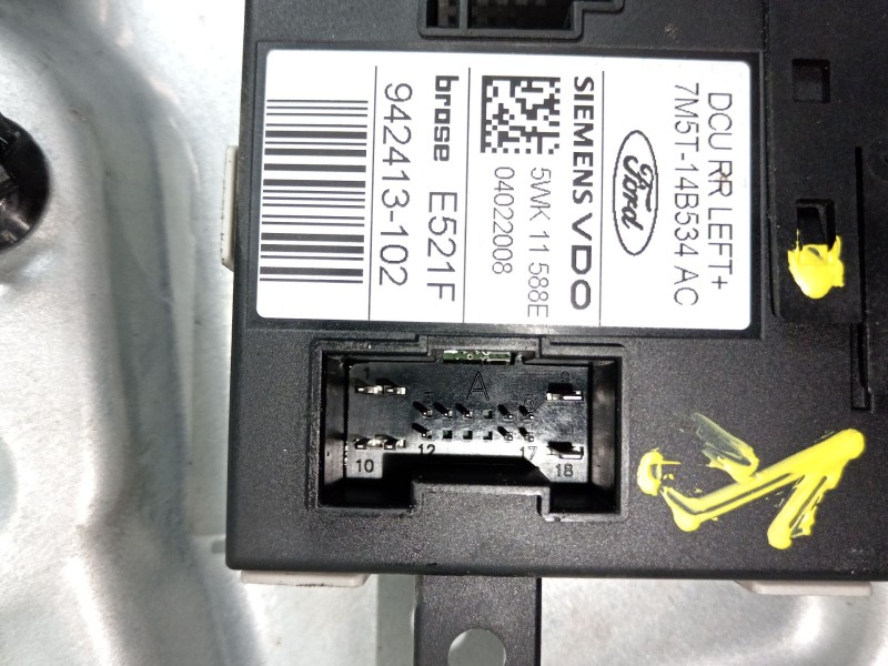 Recambio de elevalunas trasero izquierdo para ford kuga i 2.0 tdci referencia OEM IAM 7M51R045H23A 7M51R24995DB 7M5T14B534AC