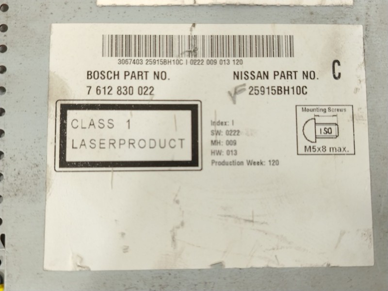 Recambio de sistema navegacion gps para nissan qashqai i (j10, nj10) 2.0 dci referencia OEM IAM 25915BH10C 7612830022 