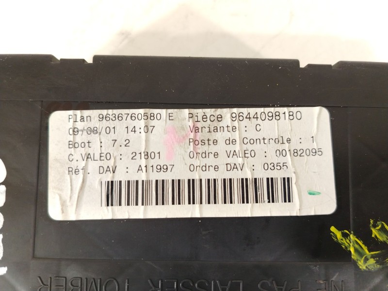 Recambio de caja reles / fusibles para peugeot 307 (3a/c) 2.0 hdi 90 referencia OEM IAM 9644098180 9636760580 