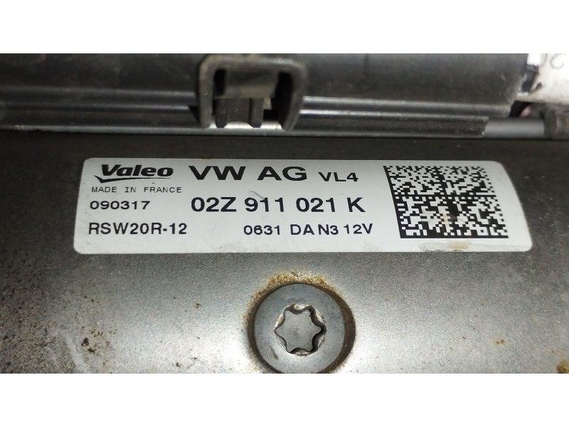 Recambio de motor arranque para seat leon (5f1) 1.6 tdi referencia OEM IAM 02Z911021K 90317 RSW20R12