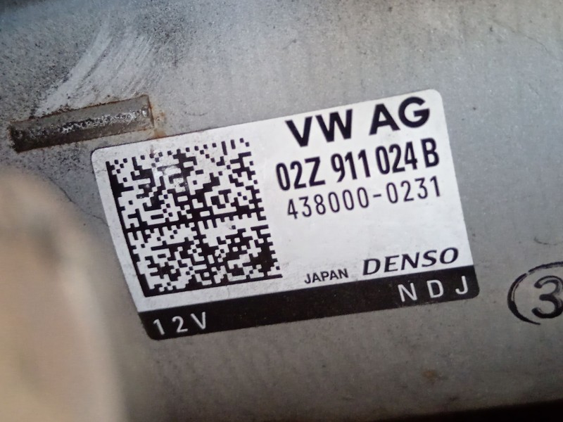 Recambio de motor arranque para volkswagen touran (5t1) 1.6 tdi referencia OEM IAM 02Z911024B 4380000231 