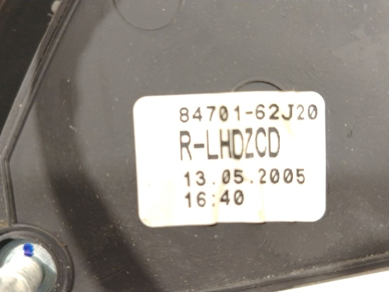 Recambio de retrovisor derecho para suzuki swift berlina (mz) gl (3-ptas.) referencia OEM IAM 8470162J20  