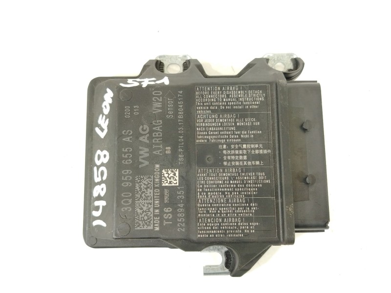 Recambio de centralita airbag para seat leon (5f1) 1.6 tdi referencia OEM IAM 3Q0959655AS 225894351 