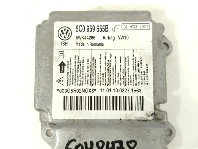 Recambio de centralita airbag para volkswagen golf vi (5k1) advance bluemotion referencia OEM IAM 5C0959655B 5WK44286 