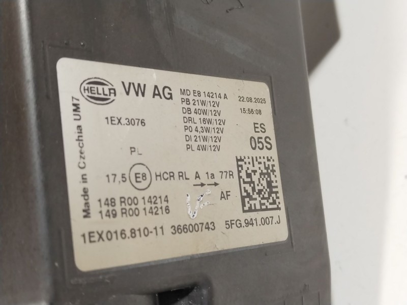 Recambio de faro izquierdo para cupra formentor (km7) 1.4 e-hybrid referencia OEM IAM 5FG941007J 992941571AK 