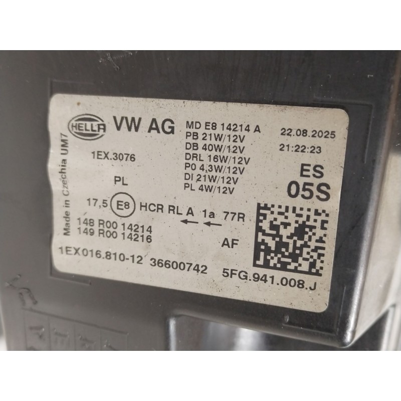 Recambio de faro derecho para cupra formentor (km7) 1.4 e-hybrid referencia OEM IAM 5FG941008J 992941571AK 