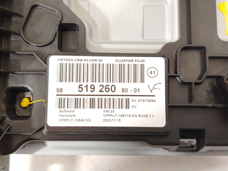 Recambio de cuadro instrumentos para opel corsa f (p2jo) 1.2 (68) referencia OEM IAM 9851926080  