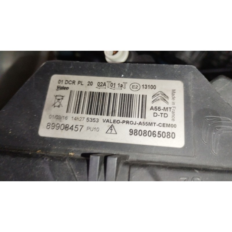 Recambio de faro derecho para citroën ds3 (sa_) 1.6 bluehdi 100 referencia OEM IAM 9808065080 89908457 90054496