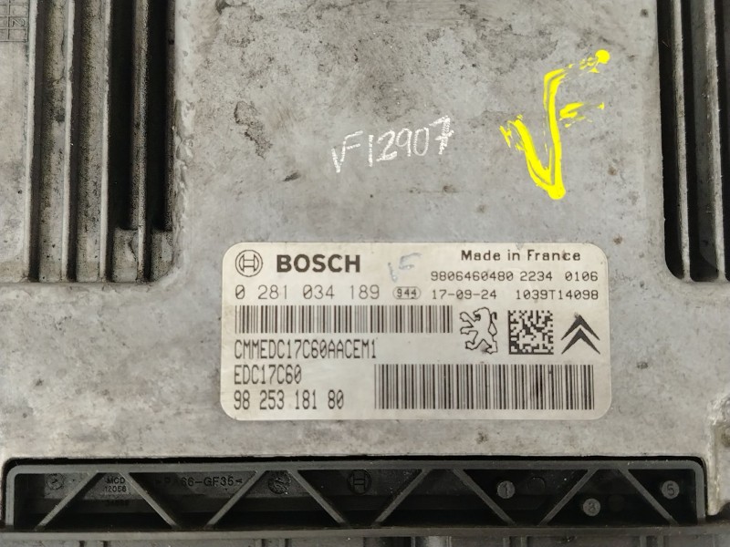 Recambio de centralita motor uce para citroën c4 picasso feel referencia OEM IAM 9825318180 0281034189 9806460480