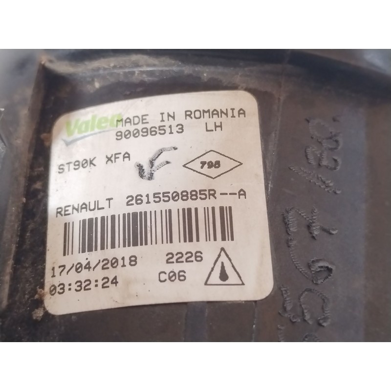 Recambio de faro antiniebla izquierdo para renault clio iv (bh_) 1.5 dci 75 referencia OEM IAM 261550885R 90096513 