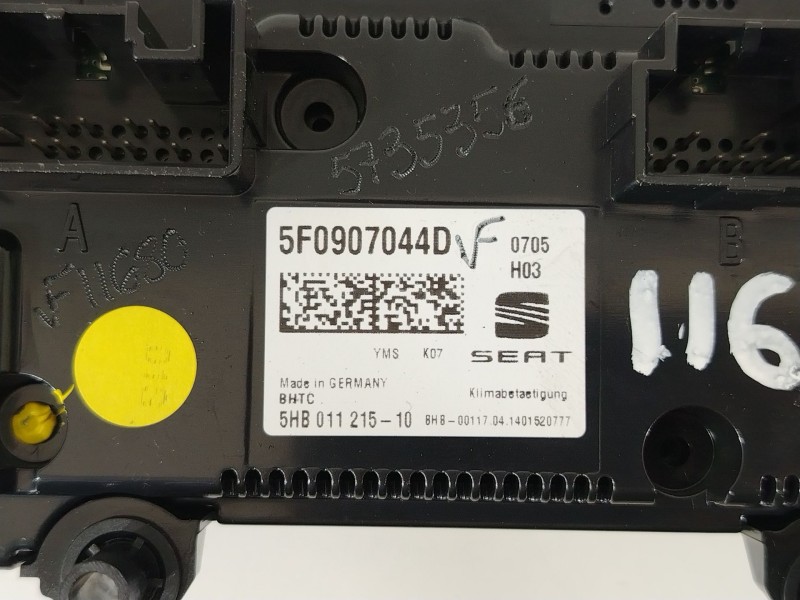 Recambio de mando climatizador para seat leon (5f1) i-tech referencia OEM IAM 5F0907044D  
