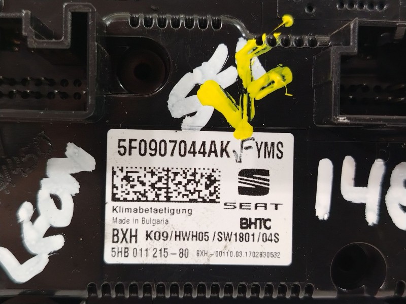 Recambio de mando climatizador para seat leon (5f1) 1.6 tdi referencia OEM IAM 5F0907044AK  