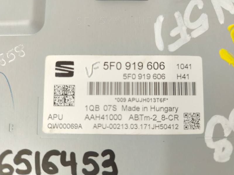 Recambio de pantalla multifuncion para seat leon (5f1) 1.6 tdi referencia OEM IAM 5F0919606  