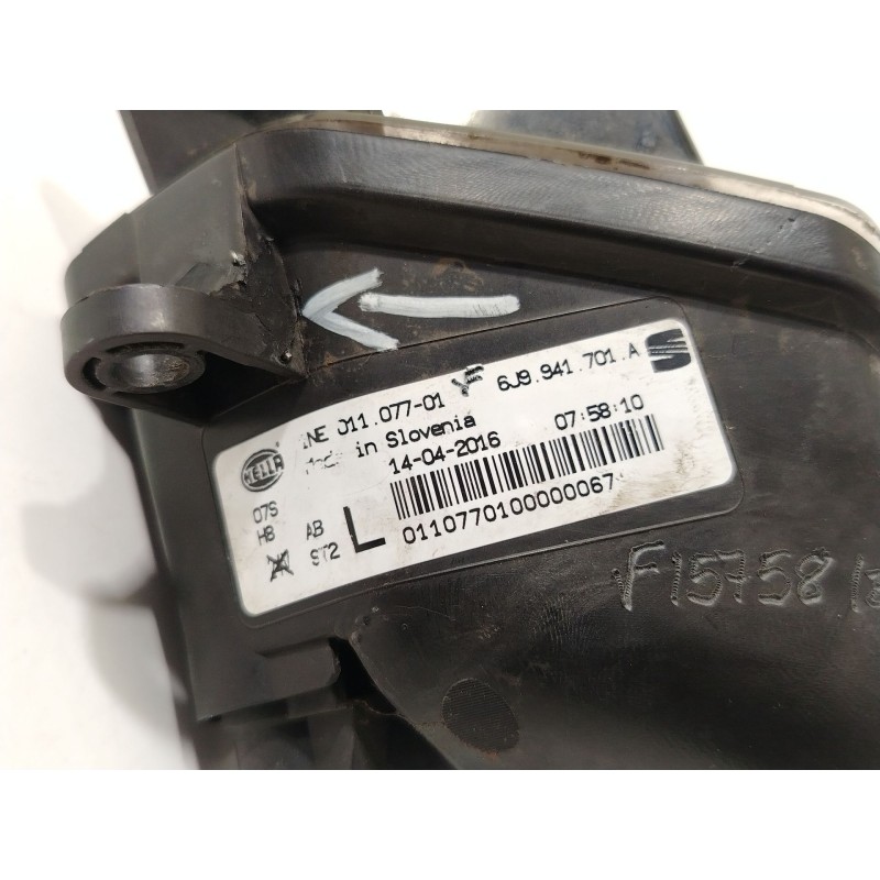 Recambio de faro antiniebla izquierdo para seat ibiza iv (6j5, 6p1) 1.4 tdi referencia OEM IAM 6J9941701A 1NE01107701 