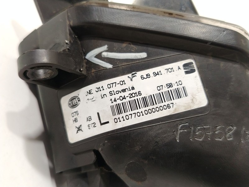 Recambio de faro antiniebla izquierdo para seat ibiza iv (6j5, 6p1) 1.4 tdi referencia OEM IAM 6J9941701A 1NE01107701 