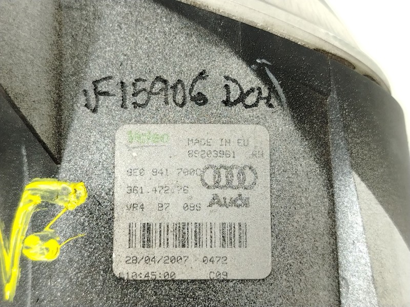 Recambio de faro antiniebla derecho para audi a4 b7 (8ec) 2.0 tdi referencia OEM IAM 8E0941700C 36147276 