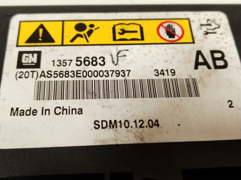 Recambio de centralita airbag para opel astra j lim. enjoy referencia OEM IAM 13575683  