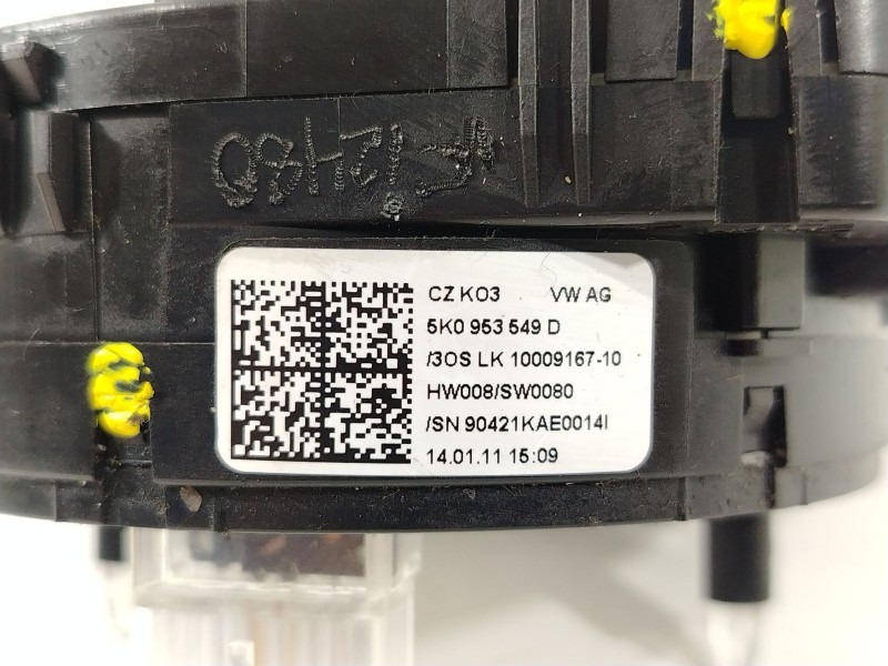 Recambio de anillo airbag para volkswagen golf vi (5k1) advance bluemotion referencia OEM IAM 5K0953549D  