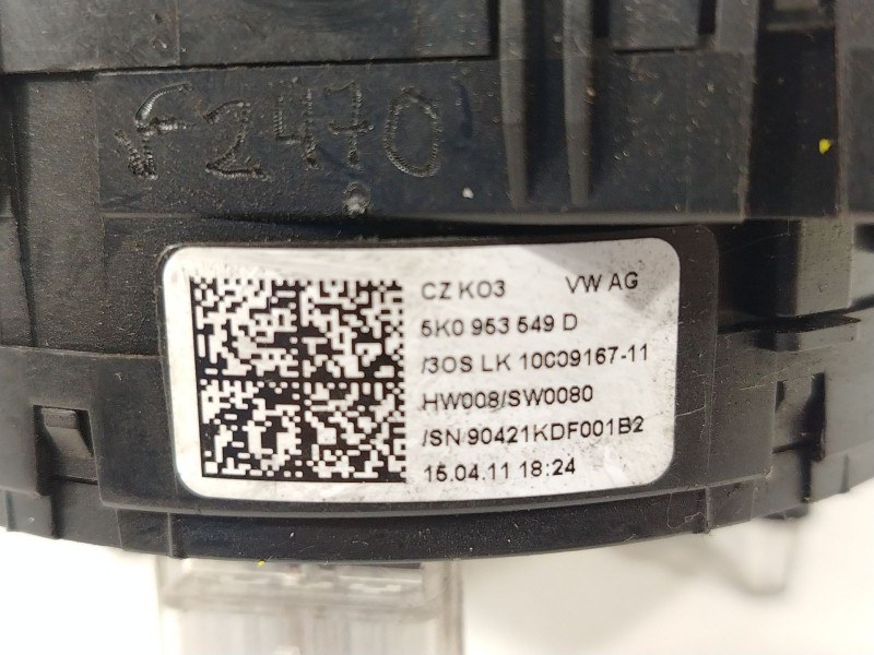 Recambio de anillo airbag para volkswagen golf vi (5k1) advance referencia OEM IAM 5K0953549D  