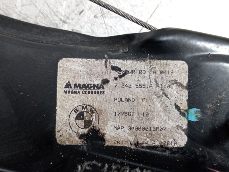 Recambio de elevalunas trasero izquierdo para bmw 1 (f20) 116 d referencia OEM IAM 7242555 17756710 5000087