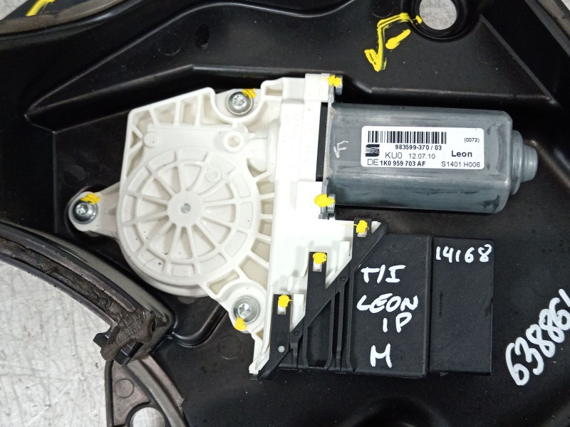 Recambio de elevalunas trasero izquierdo para seat leon (1p1) 1.6 tdi referencia OEM IAM 1P0839401C 1K0959703AF 1P0867443A