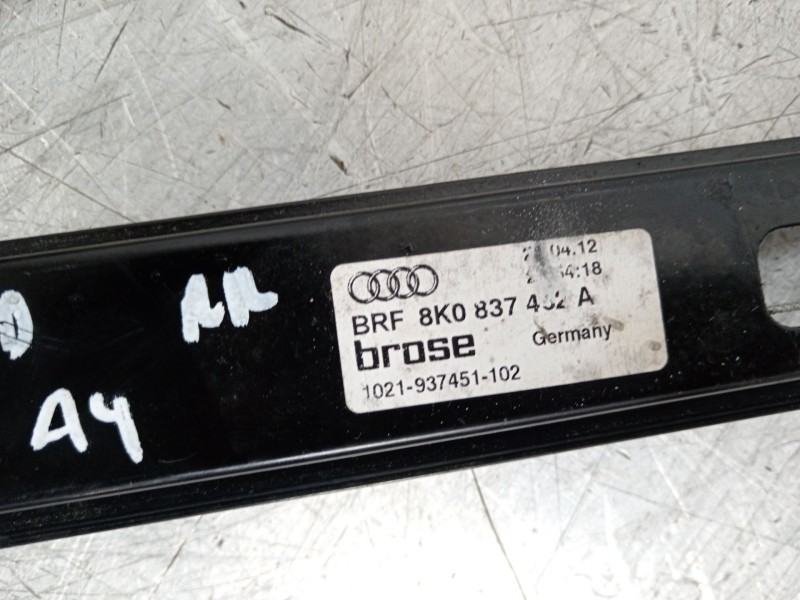 Recambio de elevalunas delantero derecho para audi a4 b8 (8k2) 2.0 tdi referencia OEM IAM 8K0837462A 8K0959802A 