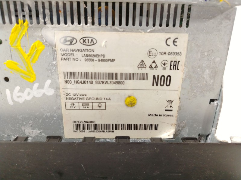 Recambio de sistema navegacion gps para hyundai i30 (pde, pd, pden) 1.0 t-gdi referencia OEM IAM 965550G4000  