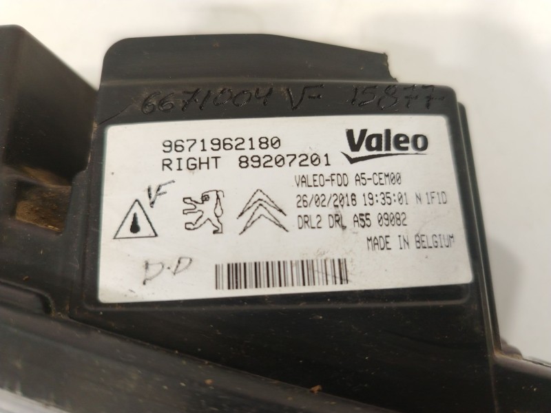 Recambio de piloto delantero derecho para citroën ds3 (sa_) 1.6 bluehdi 100 referencia OEM IAM 9671962180  