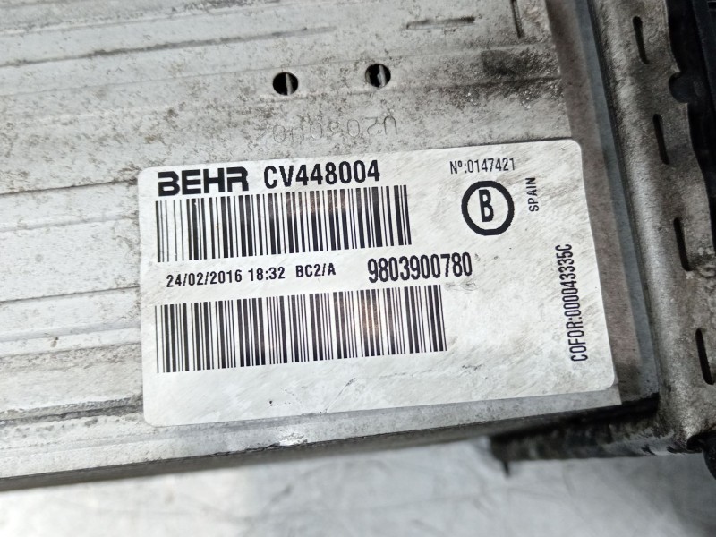 Recambio de intercooler para citroën ds3 (sa_) 1.6 bluehdi 100 referencia OEM IAM 9803900780  