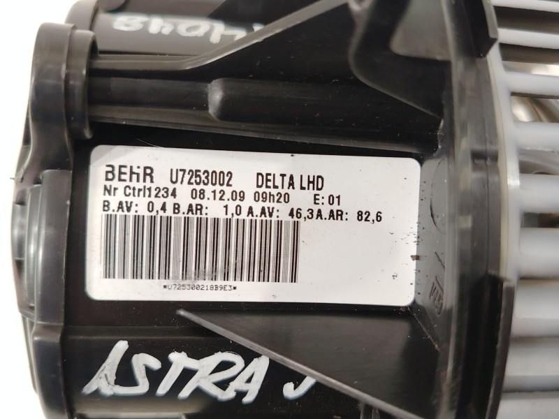 Recambio de ventilador calefaccion para opel astra j lim. enjoy referencia OEM IAM 25020140 U7253002 13276230
