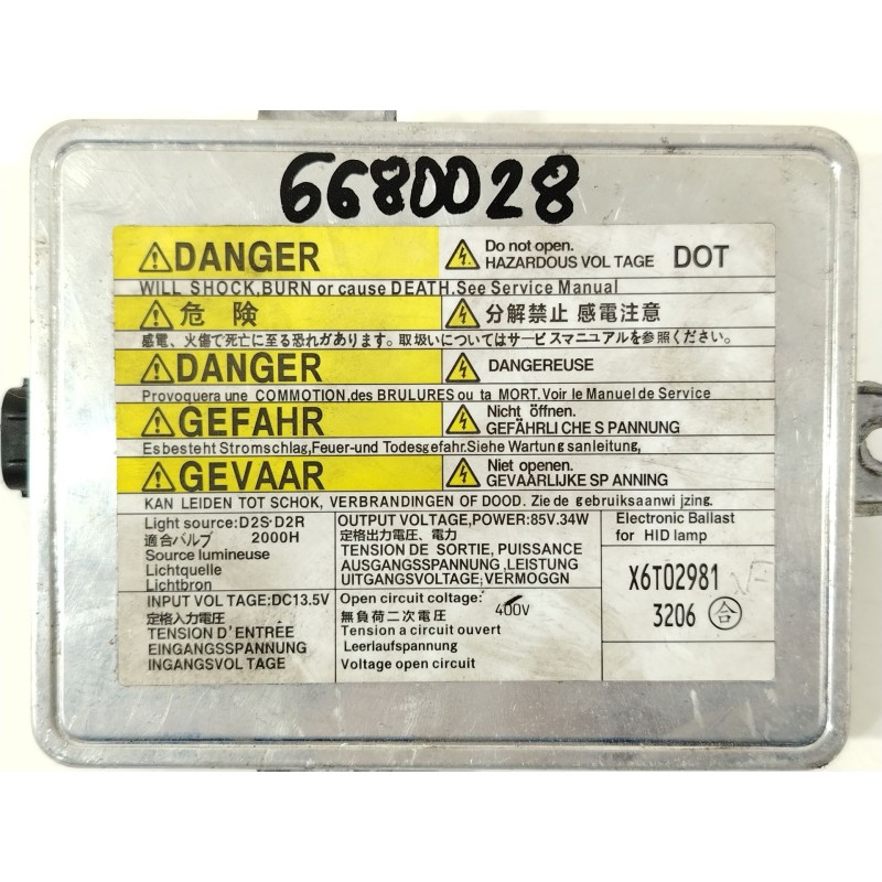 Recambio de centralita faros xenon para mitsubishi grandis (na_w) 2.0 di-d (na8w) referencia OEM IAM X6T02981  