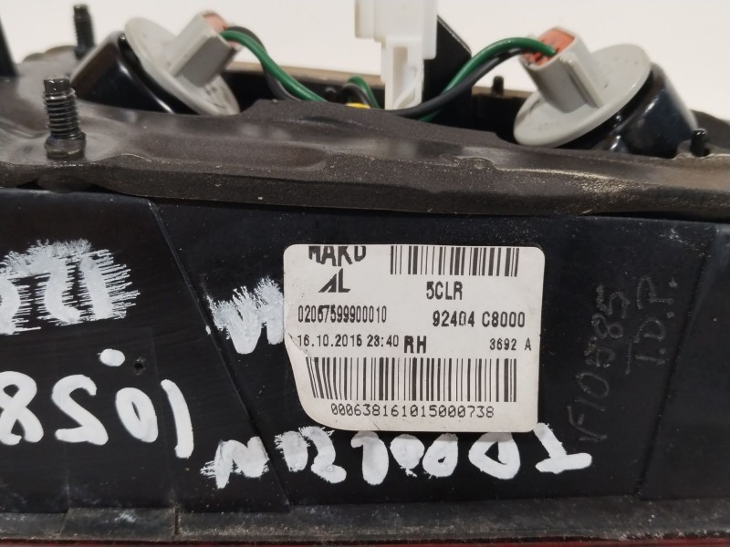 Recambio de piloto trasero derecho en porton para hyundai i20 classic referencia OEM IAM 92404C8000  