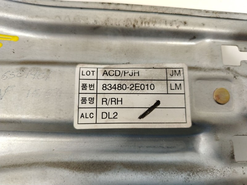 Recambio de elevalunas trasero derecho para hyundai tucson (jm) 2.0 crdi referencia OEM IAM 834802E010  