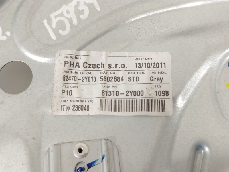 Recambio de elevalunas delantero izquierdo para hyundai ix35 (lm, el, elh) 1.7 crdi referencia OEM IAM 824702Y010 813102Y000 