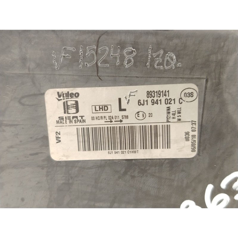 Recambio de faro izquierdo para seat ibiza iv sc (6j1, 6p5) 1.4 tdi referencia OEM IAM 6J1941021C 89319141 