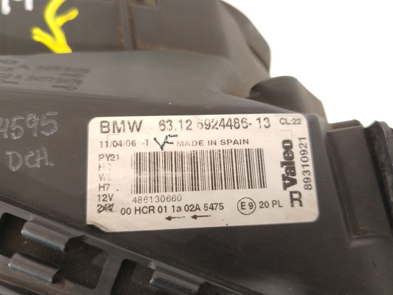 Recambio de faro derecho para bmw 1 (e87) 118 i referencia OEM IAM 63126924486 89310921 