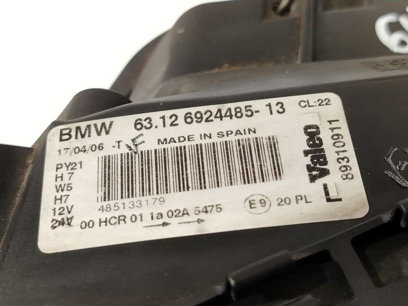Recambio de faro izquierdo para bmw 1 (e87) 118 i referencia OEM IAM 63126924485 89310911 
