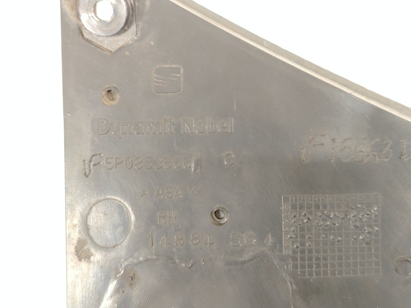 Recambio de rejilla paragolpes derecha para seat altea xl (5p5, 5p8) 1.9 tdi referencia OEM IAM 5P0853666C  