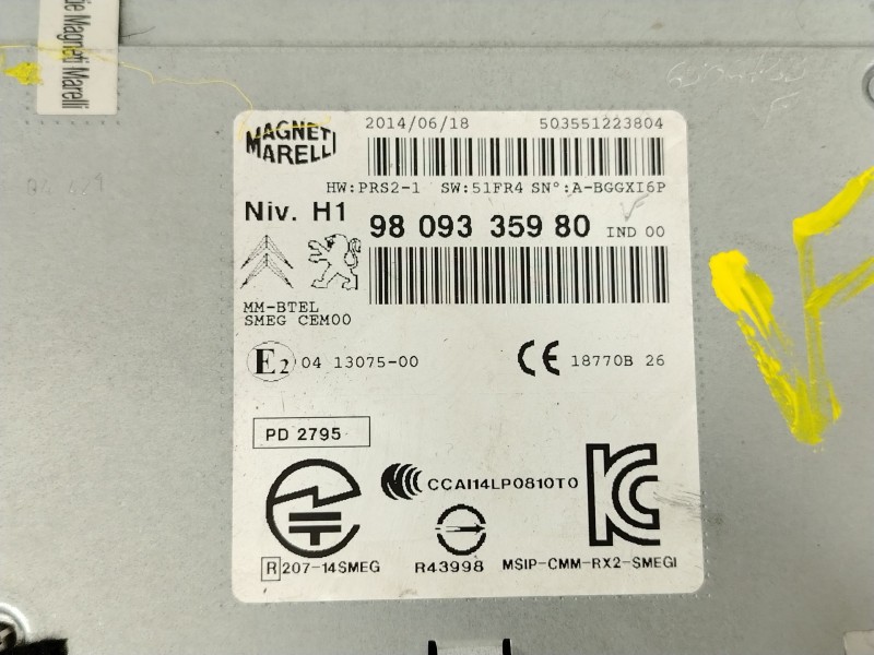 Recambio de sistema navegacion gps para citroën c4 cactus 1.6 hdi 90 referencia OEM IAM 9809335980  