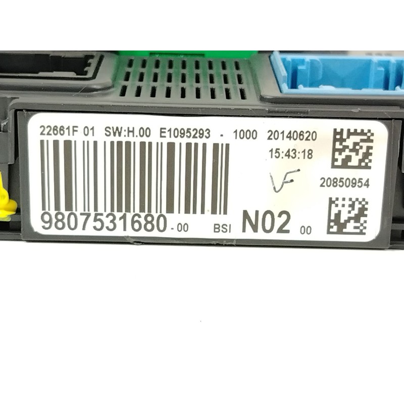 Recambio de caja reles / fusibles para citroën c4 cactus 1.6 hdi 90 referencia OEM IAM 9807531680 BSIN02 