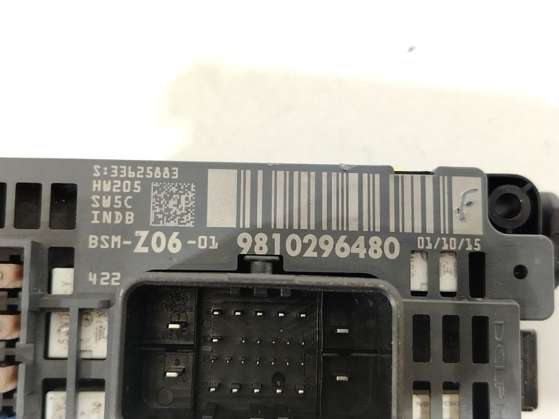 Recambio de caja reles / fusibles para citroën ds5 2.0 bluehdi 180 referencia OEM IAM 9810296480 BSMZ0601 