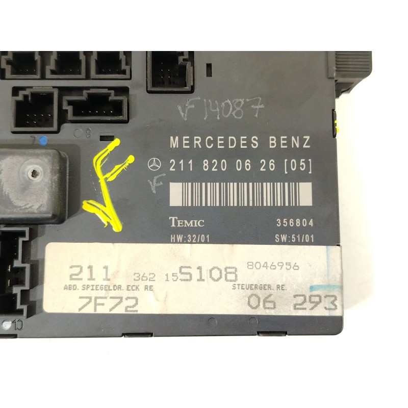 Recambio de modulo electronico para mercedes-benz clase e (w211) e 270 cdi (211.016) referencia OEM IAM 2118200626  