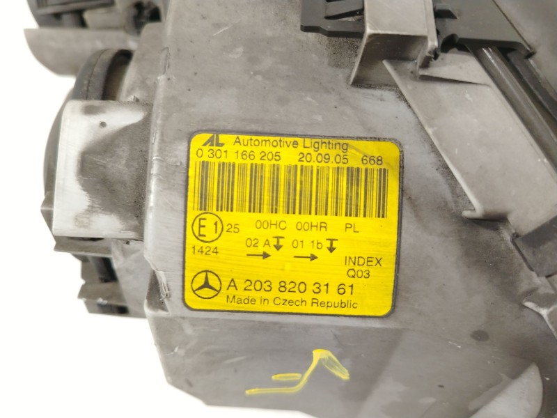 Recambio de faro izquierdo para mercedes-benz clase c (w203) c 220 cdi (203.008) referencia OEM IAM A2038203161 0301166205 