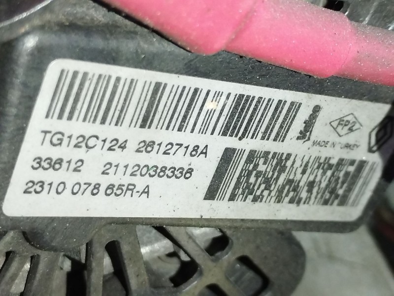 Recambio de alternador para renault clio iv (bh_) 1.5 dci 75 referencia OEM IAM 231007865R  TG12C124